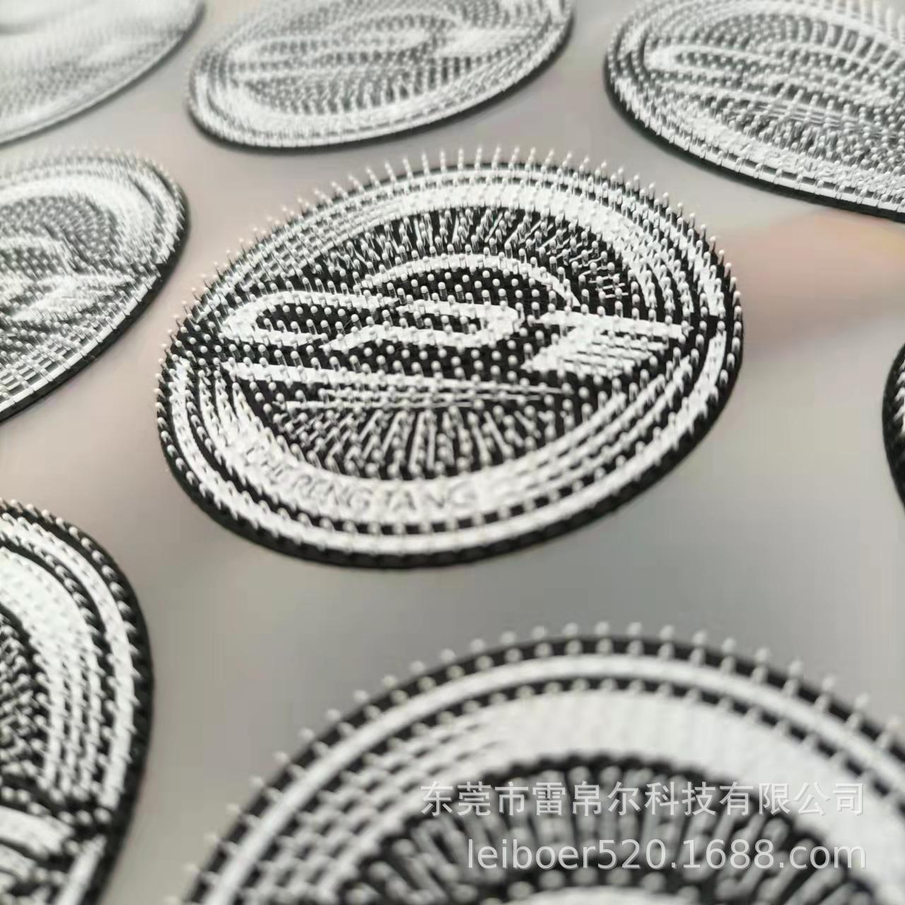 毛刷烫标立体硅胶压烫标3D凹凸热转印烫画厚板不脱色压烫标