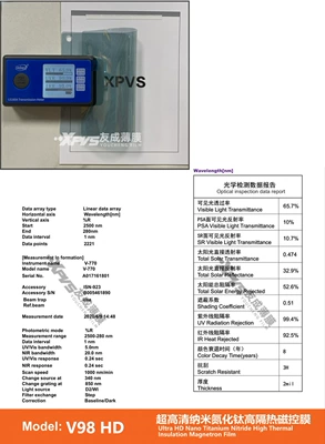 Automotive Film: Nitride High-Insulation Ceramic Film Solar - 15230m-v98hd-v-series
