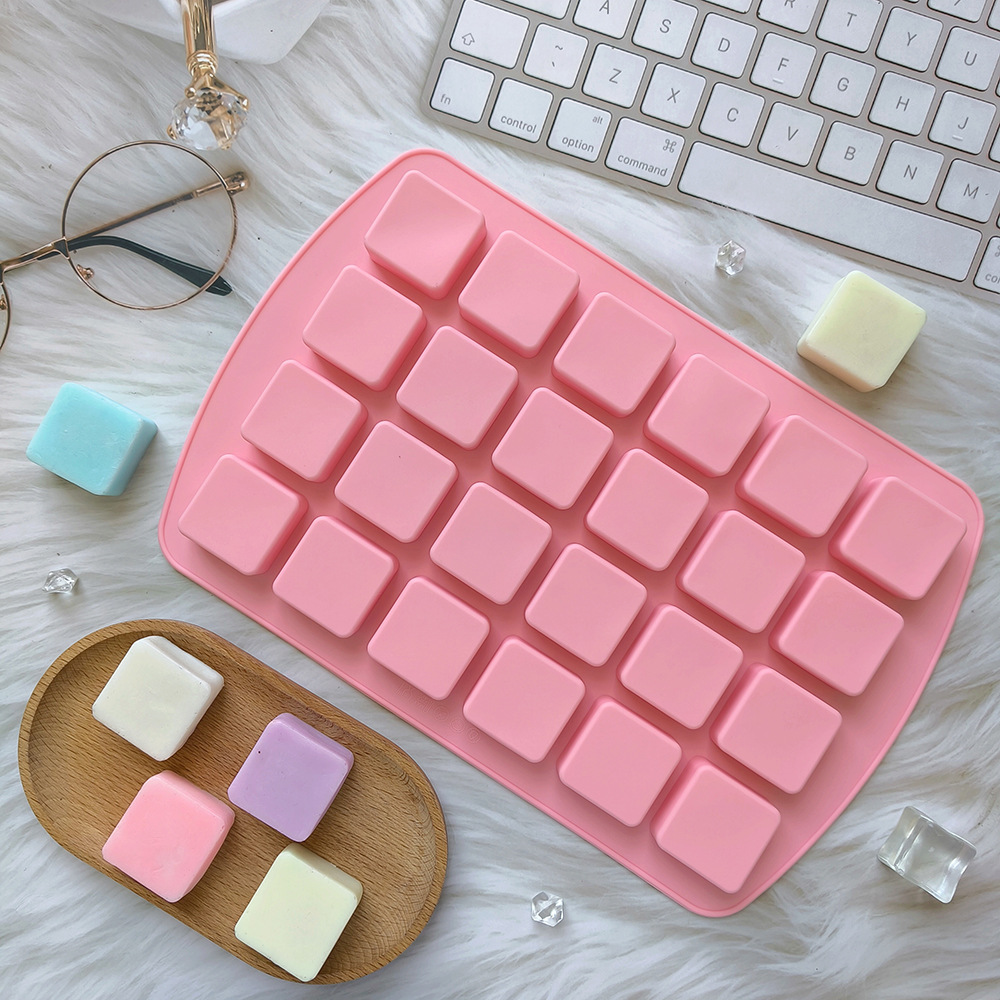 24 molde de silicona cuadrado molde de hielo casero modelo cuadrado de chocolate de nougat 673