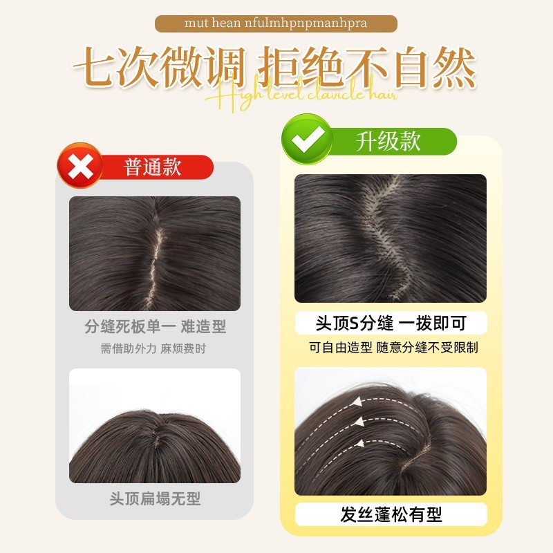 假发女高层次长直发自然蓬松无痕修颜仿真发丝全头前额蕾丝全头套|undefined