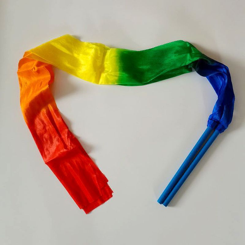 Ribbon Dance, Silk Square Fitness Dance, Silk Swing, Children, Students, Adult School Team Performance