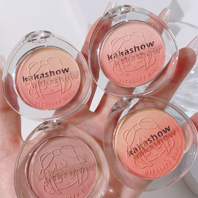 kakashow元气腮红渐变腮红自然裸色高光修容盘一体细腻不易飞粉女