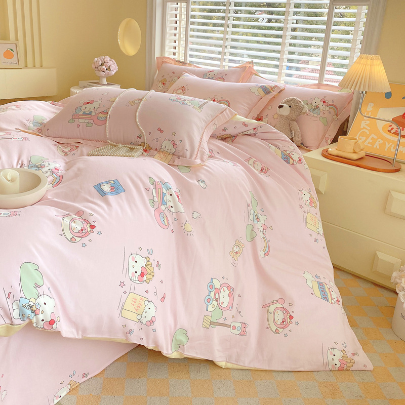 綿100% 学生寮用母子グレードベッドシーツ3点セット ベッドシーツセット ベッド用純綿4点セット|undefined
