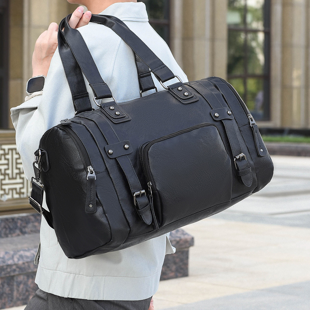 Large capacity casual business travel bag, business trip commuter laptop bag, logo printable luggage bag, men's wholesale.