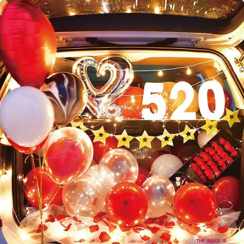 Birthday party decoration car trunk balloon set couple confession proposal surprise trunk decoration balloons