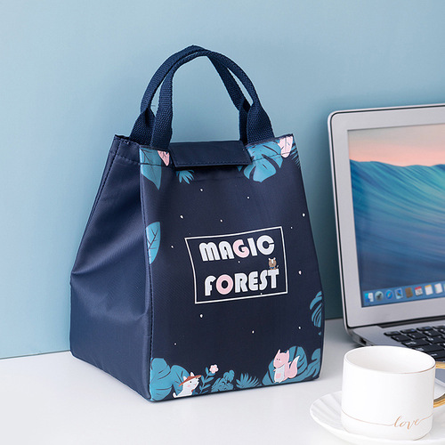 Forest lunch box bag Oxford cloth thickened aluminum foil thermal insulation refrigerated bag canvas student office worker lunch box bag
