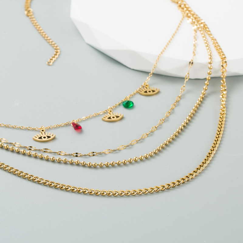 Fashion Geometric Titanium Steel Necklace Plating Stainless Steel Necklaces_colorza_6