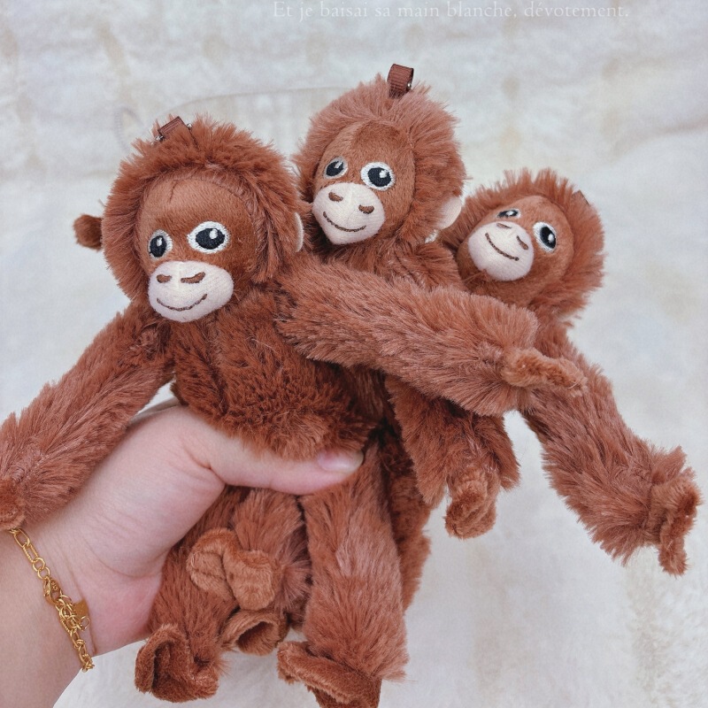Internet Red Explosions Cross-border Little Monkey Keychain Pendant Plush Doll Gorilla Monkey Bag Hanging Ornament Grasping Baby