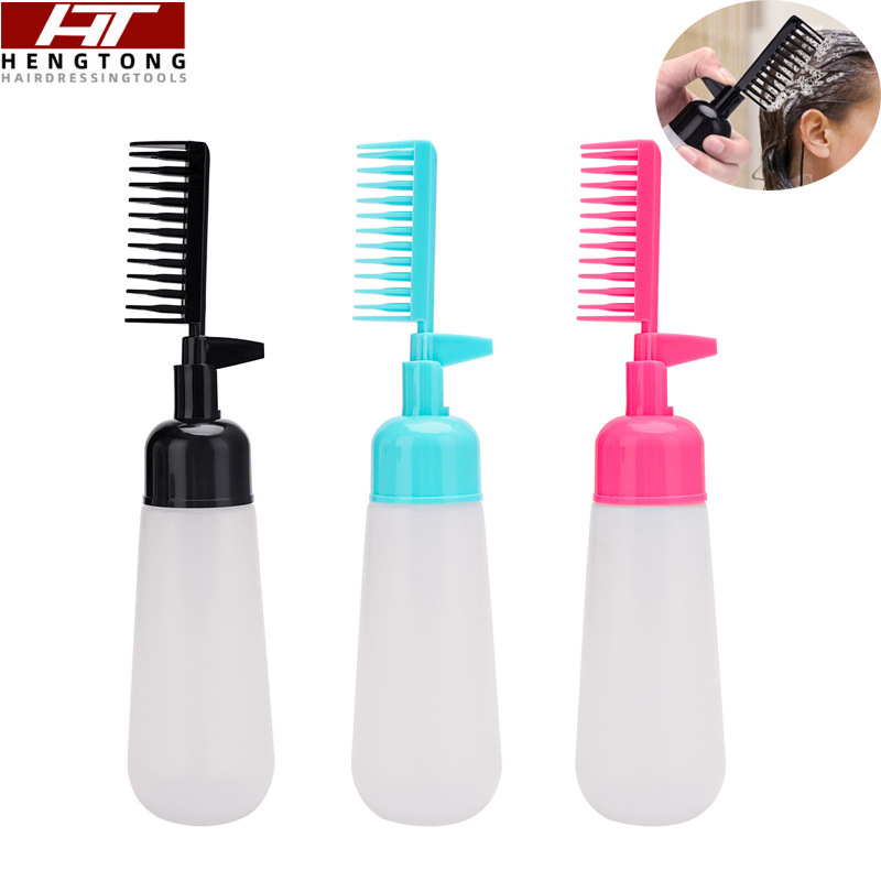 New Press Hair Comb Bottle 150ml Comb Bottle Integrated Shampoo Bottle Hair Comb Bottle Hair Treatment Bottle