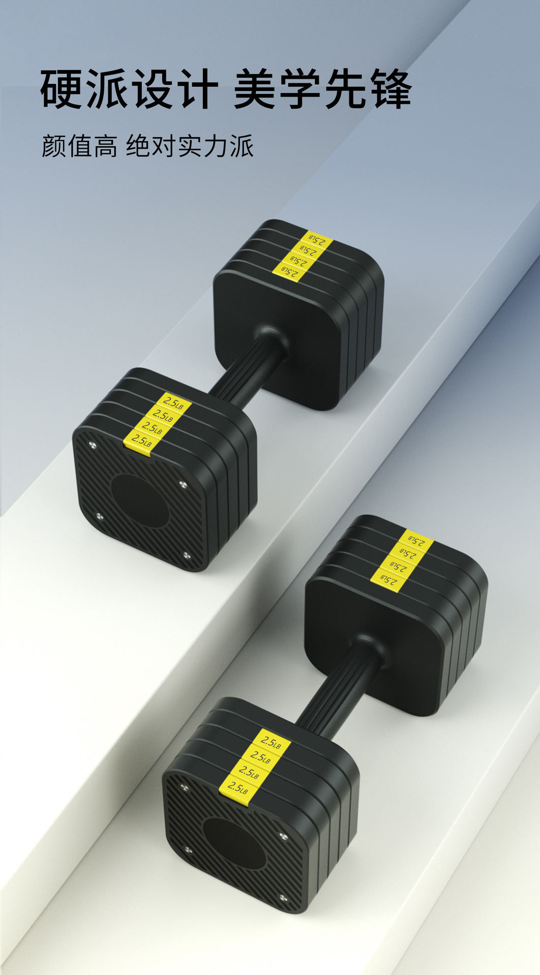 Adjustable Dumbbells Solid Cast Iron Plates Men Women Home Fitness Equipment Set