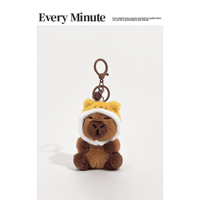Capabala peluche muñeca colgante capibara mochila colgante llavero feo lindo mini bolso colgante regalo al por mayor