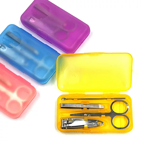 Nail clippers set color box 4-piece set nail nail nail tools set nail clippers small scissors ear scoop wholesale