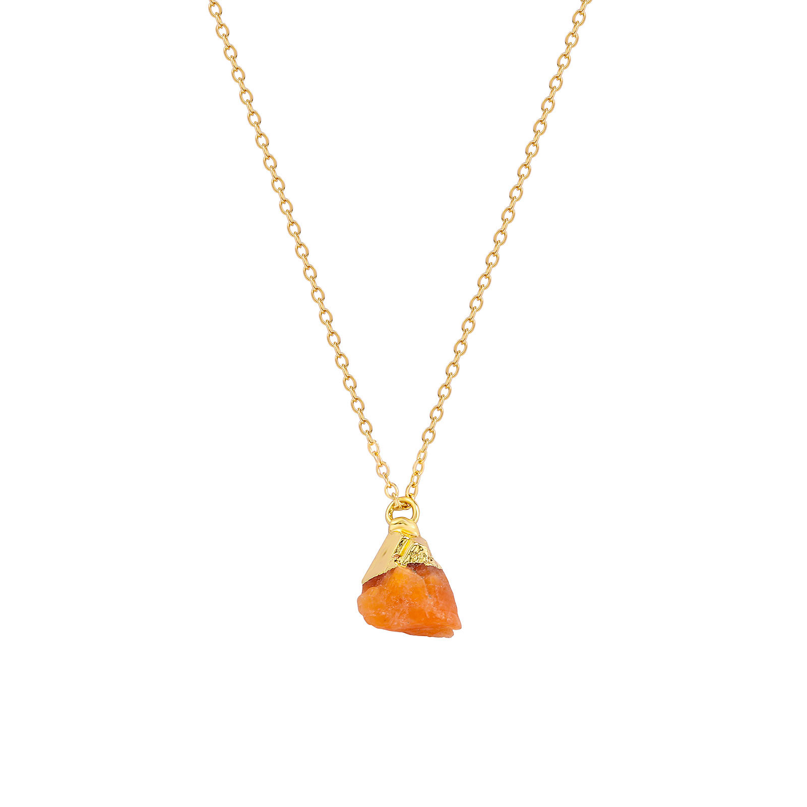 7g Weight Natural Stone Pendant Material Pendant Necklace Classification Copper Chain Material cable chain Chain Type 1 Piece Quantity Daily Occasion natural stone, Copper Material Geometric Pattern All Seasons Season Unisex Gender Simple Style Style Simple Style Geometric Natural Stone Copper Cable Chain Pendant Necklace In Bulk 4
