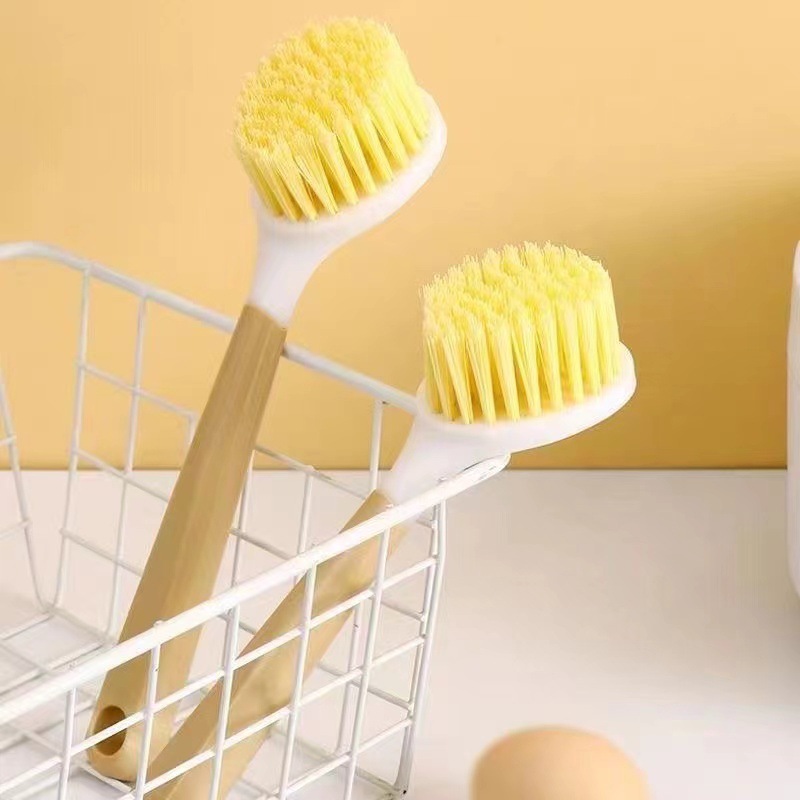 Sisal Pot Brush Household Kitchen Brush Pot Dishwashing Artifact Brush Pot Brush Bowl Long Handle Cleaning Descaling Non-oily
