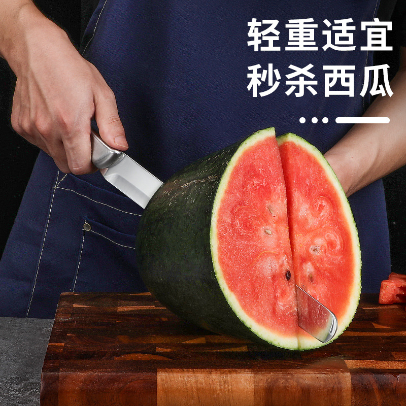 Cuchillo de frutas doméstico grande extensión cortar herramientas de sandía cuchillo de frutas tienda de frutas cuchillo comercial de sandía de acero inoxidable