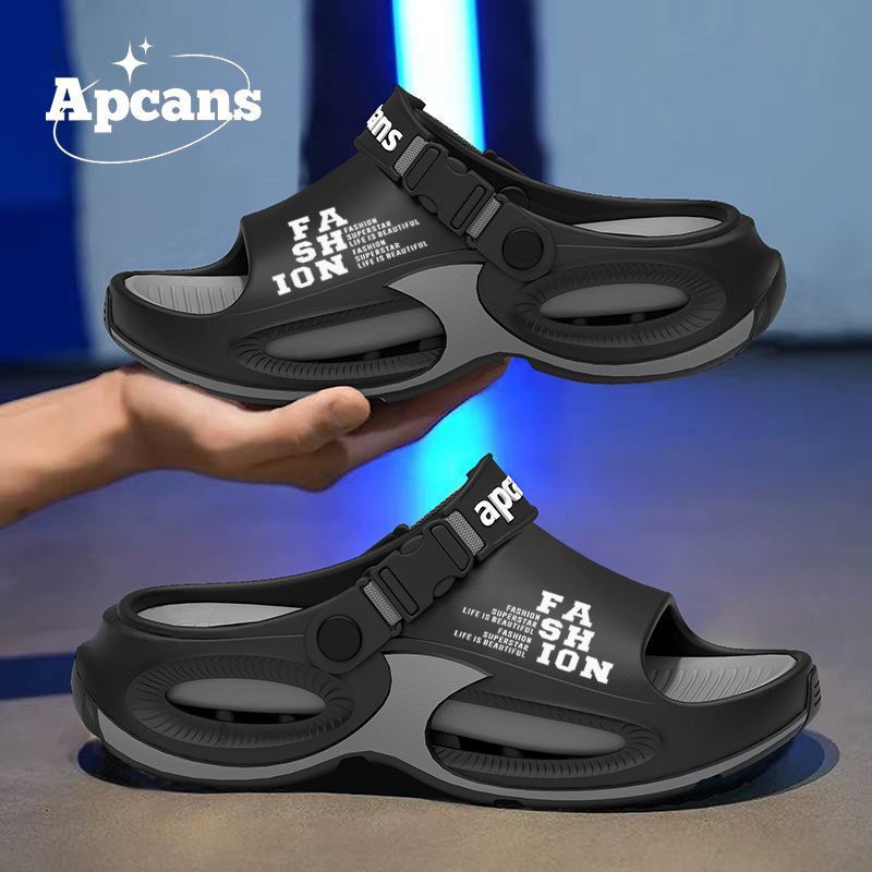Apcans爆款软底拖鞋男夏2025新款外穿运动防滑开车两用踩屎感凉鞋|undefined