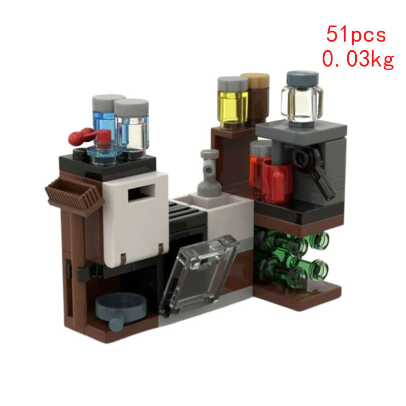 Grenzüberschreitender Verkaufsschlager, sofort lieferbarer Artikel MOC-35258: Kleinteil-Baustein-Spielzeug, Küchenmöbelmodell_voghion.com