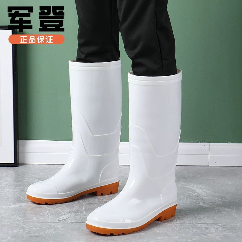 Производители могут печатать логотипы и оптом поставлять резиновые сапоги, нескользящие высокие сапоги для взрослых для стройплощадки, утепленные флисом, водонепроницаемые, для зимы.