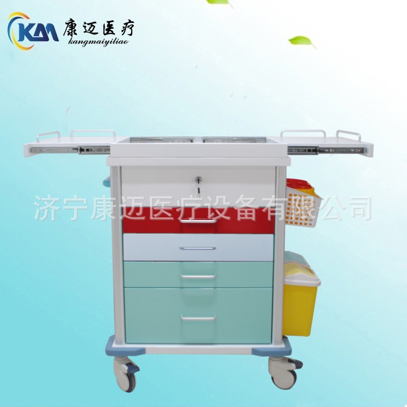 医用钢塑手术急诊抢救药品器械治疗输液针剂换药处置急救车