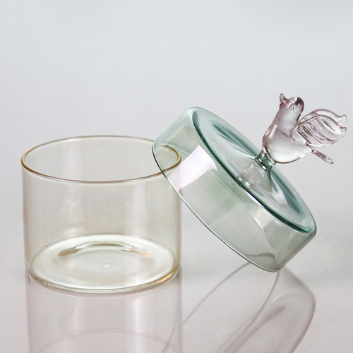 European-style small glass cake plate transparent dust cover fruit plate dessert table creative wedding furniture decoration