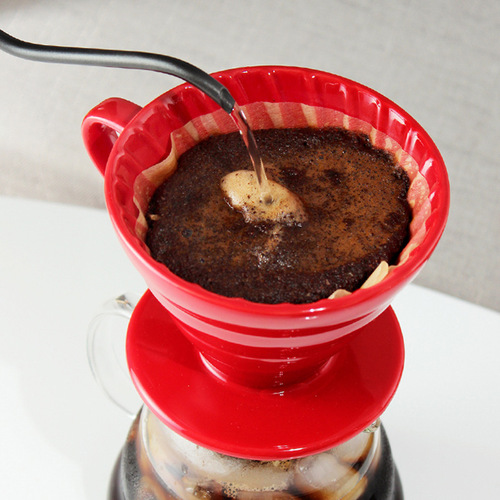 Ceramic conical hand-brewed coffee filter cup spiral drip filter 1-2 cups 2-4 cups coffee utensils
