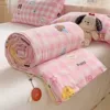 Rope-embedded summer quilt-Pink cushion puppy