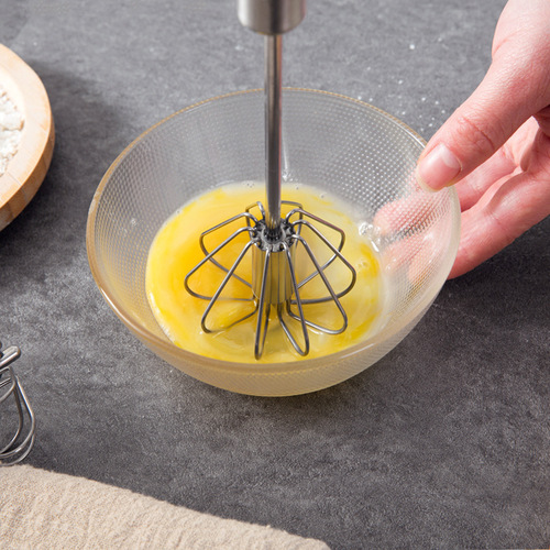 Household manual rotating egg beater cream whipper stainless steel egg mixer kitchen mini egg beater