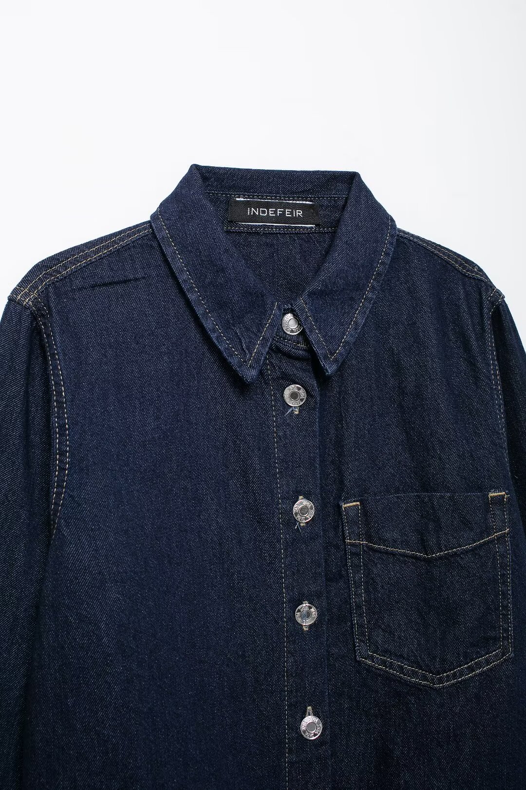 Women's clothing 2024 autumn new shirt jogging style denim suit_voghion.com