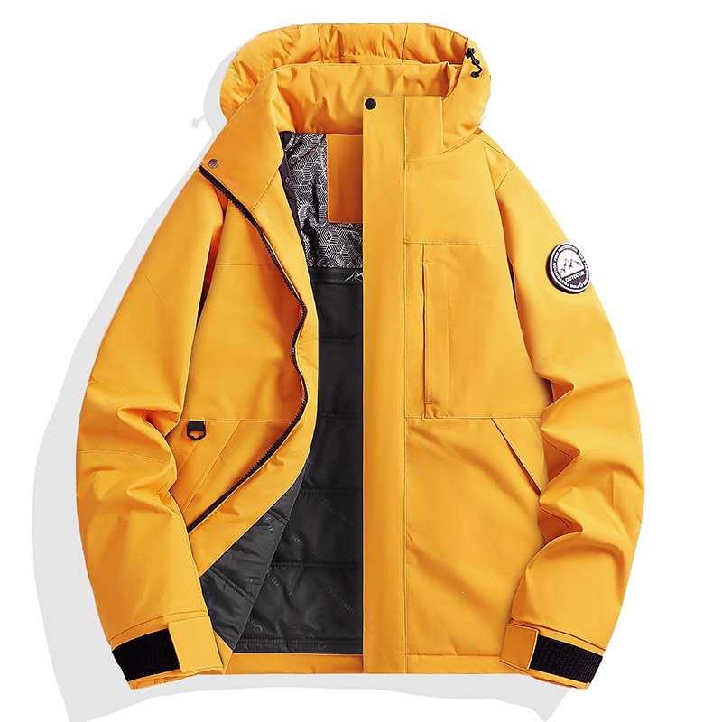 Outdoor couple's graphene cotton jacket, 2026 winter new model, hooded windbreaker, thickened, warm and windproof coat