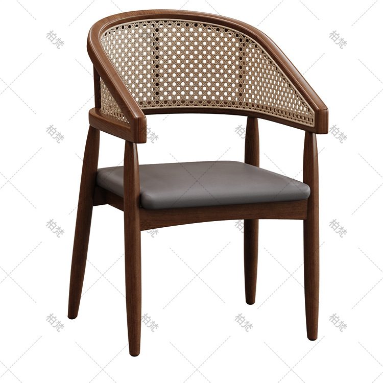 Compuesto de mesa y silla de madera maciza comercial de restaurante de té nórdico, restaurante de fideos industriales, restaurante de café, restaurante de barbacoa