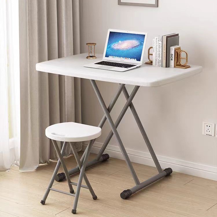 Manufacturer Wholesale Plastic Folding Table Simple Home Study Table Computer Table Adjustable Height Easy Storage Dining Table