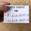 Pearl Drop Earrings Set For Women Fashion Gold NEW Jewelry