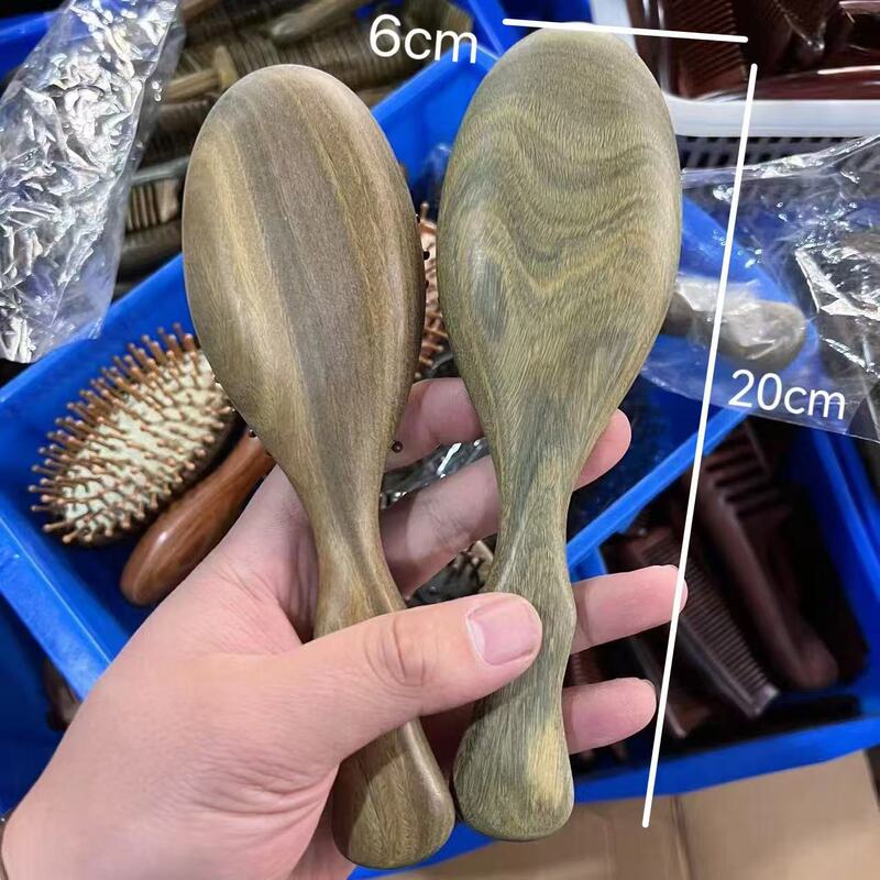 新しい中国式の家庭用の大きいサイズの女性の木の櫛の大きい板の櫛のエアクッションの櫛の気嚢の櫛の檀木の櫛のマッサージの櫛の順髪の櫛|undefined