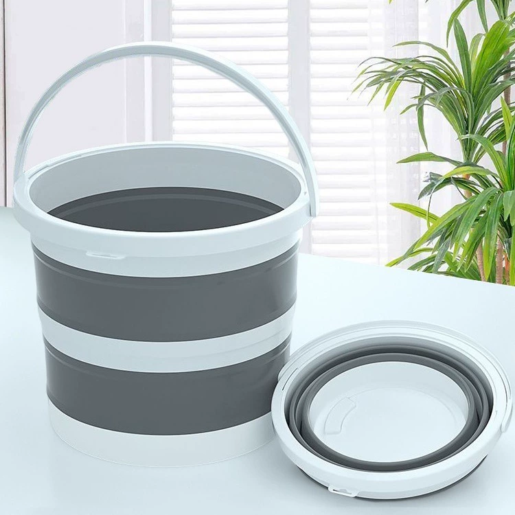 Складное ведро, ведро для рыбалки на открытом воздухе, ведро для автомойки, бытовое портативное утолщенное пластиковое портативное ведро для воды