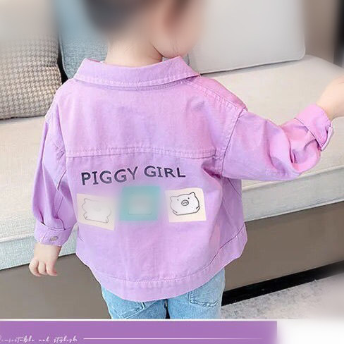 Purple pig print jacket