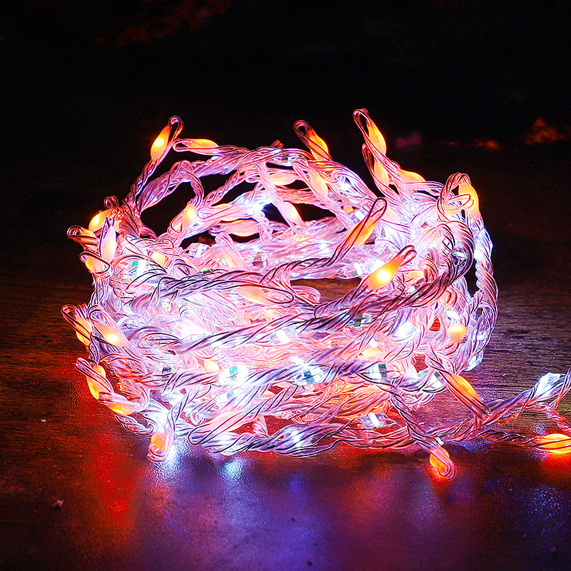 LED cable de cobre decoración de lámpara impermeable lámpara de perlas de color de cadena de lámpara de decoración de Navidad atmósfera de vacaciones decoración de luces de color creativas