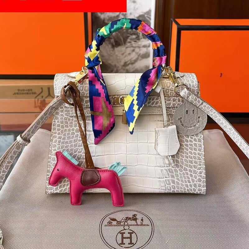 New cross-border foreign trade crocodile belly leather platinum bag, women's fashion trendy handbag, hand-stitched with wax thread