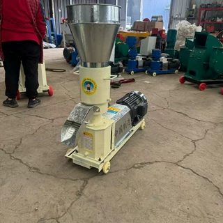 全自动饲料颗粒机 玉米麦麸打饲料颗粒机 养殖畜禽小型平模制粒机