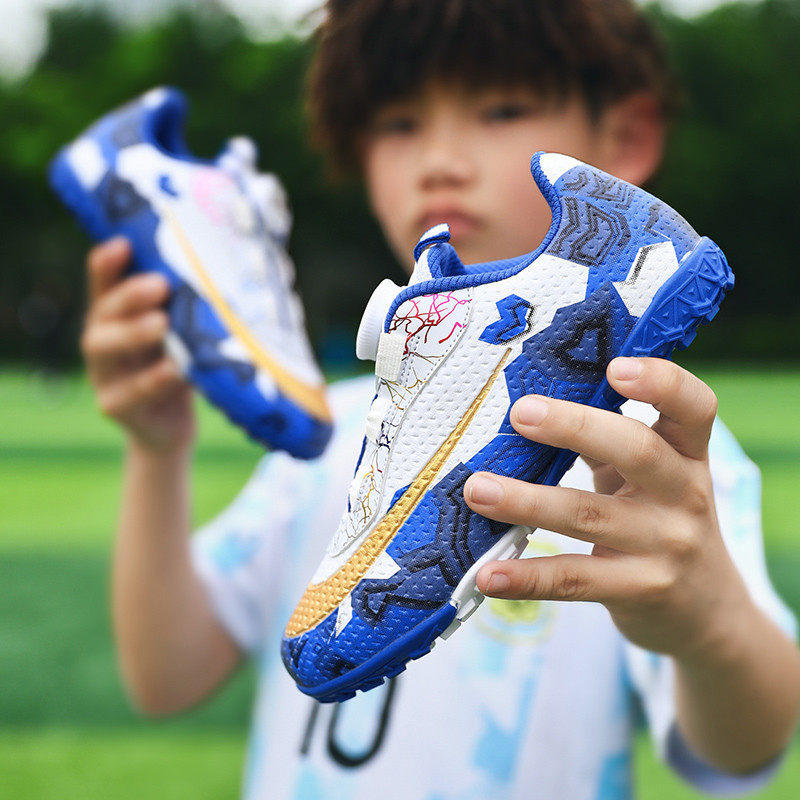 Plus New 2026 Boys' and Kidsren's Football Shoes, Student Girls' Tf Cleats with Velcro, Men's Breathable Training Shoes