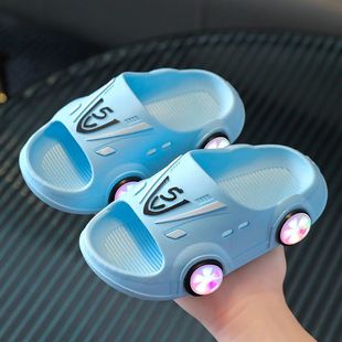 Children's Slippers Summer Thick-soled Indoor and Outdoor Wear Soft-soled Non-slip Car Lighting Sandals for Boys and Girls
