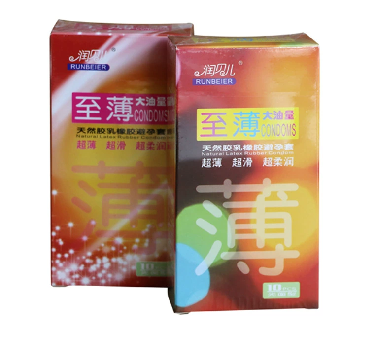 Condoms pack — 10 pcs, ultra‑thin, 3D granules or long‑lasting variants