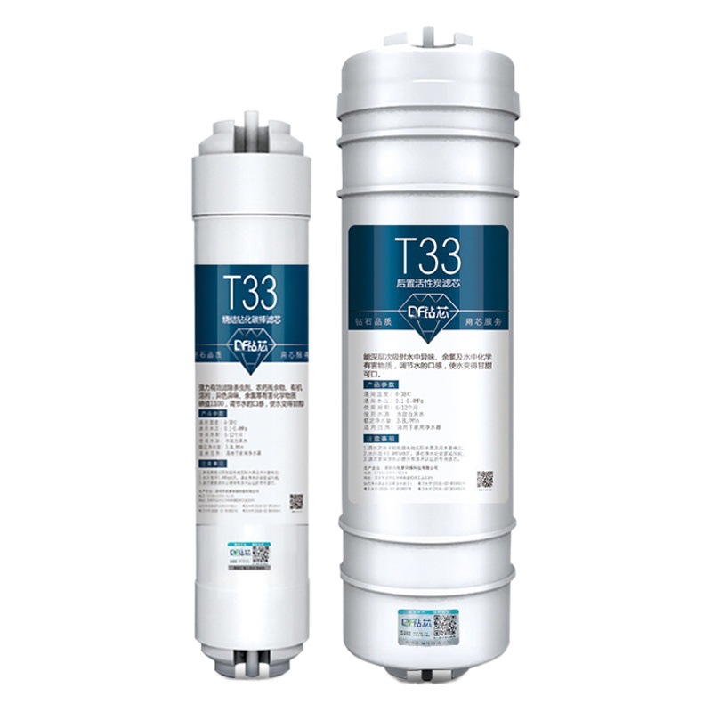 Elemento de filtro purificador de agua de carbón activado de sabor trasero 10 pulgadas conexión rápida accesorios de elemento de filtro de purificador de agua de cocina de alto valor de yodo