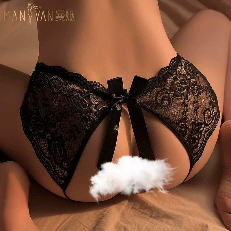 Ман Ян Sexy underwear, брюки с бантом, кружевное платье