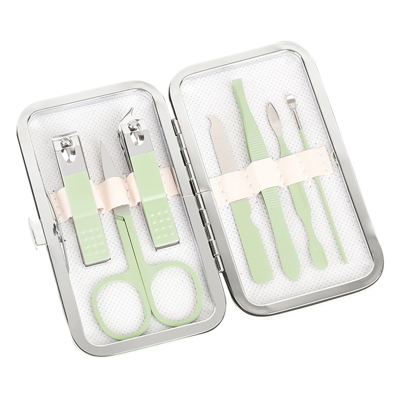 Matcha Green 7-piece set beauty manicure tools High-looking nail clippers nail clippers suit advertising gift nail clippers