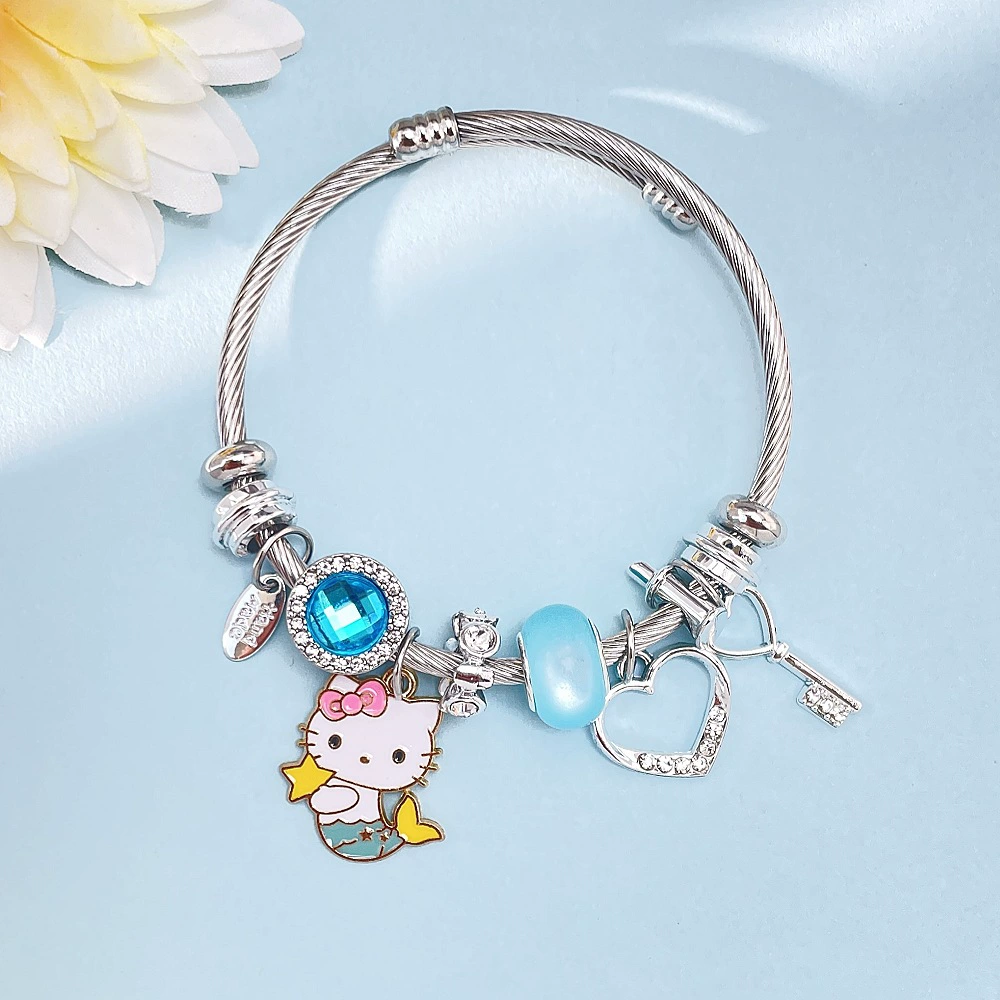 Браслет Hello Kitty японского стиля, 18 см + удлинитель 5 см, браслет-талисман, диаметр 60 мм