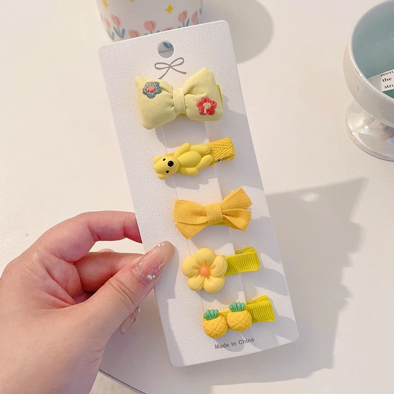 Horquilla de seguridad infantil para niños lindo súper lindo no duele el pelo del bebé clip de sudor niña bebé horquilla de tela completa