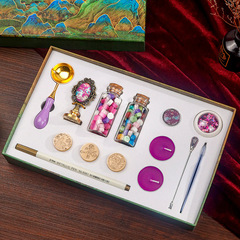 火漆印章套裝廠家批發全套章頭信封封口兒童節禮物仙鶴火漆蠟粒