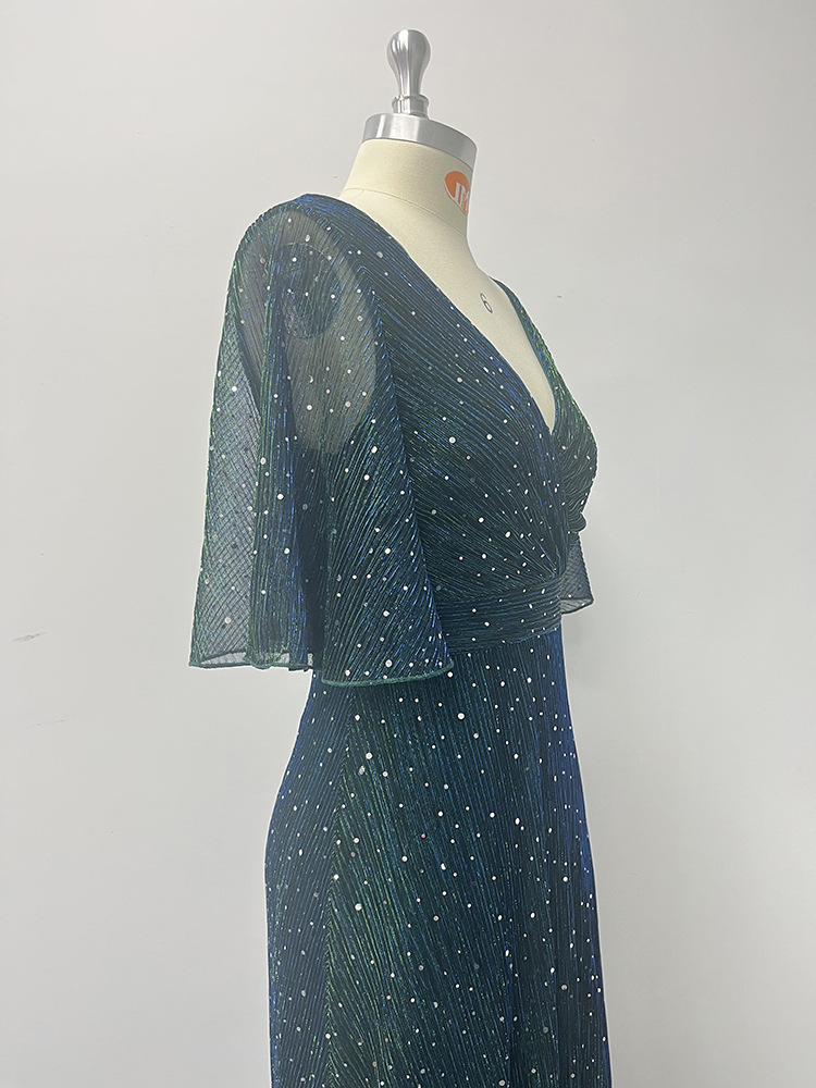 Sequin V-Neck Sleeveless Dress