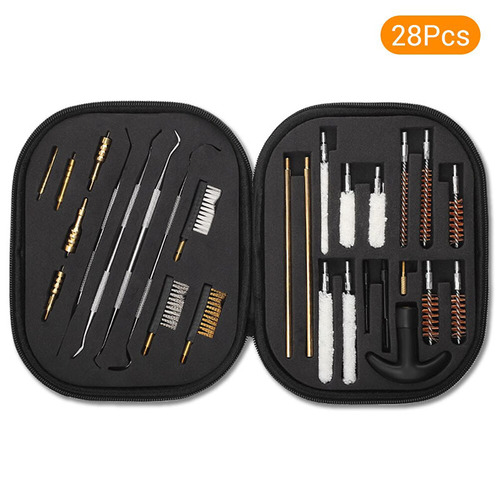 Cross-border 29-piece gun brush pipe cleaning tool set manufacturer supplies gun barrel copper wire brush set outdoor tactical supplies