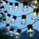 Cross-border LED bulb solar light string outdoor atmosphere light courtyard super bright decoration festival canopy camping lights